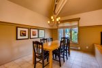 Dining area within this 3-bedroom Soda Springs Townhome